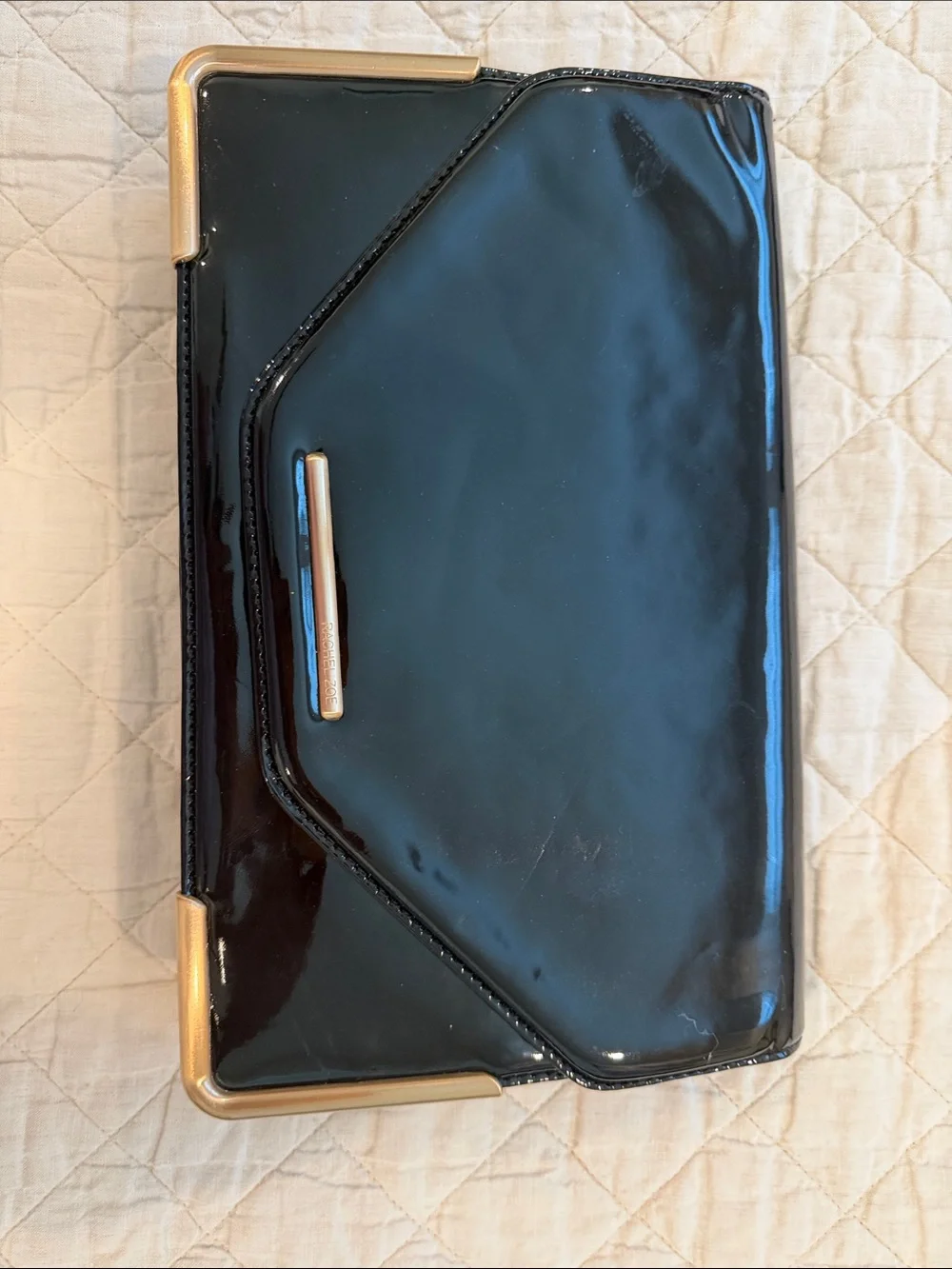 Rachel Zoe Charlotte Patent Leather Clutch.